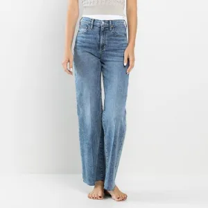 003- High Rise Wide Leg Jeans in Vintage Acid Wash
