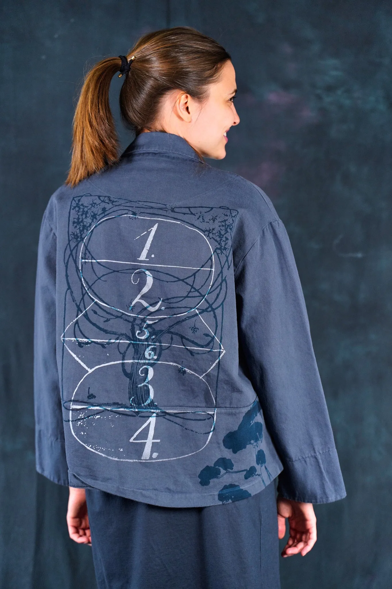 5278 Natural Cotton Twill Jacket Antique Ink-P