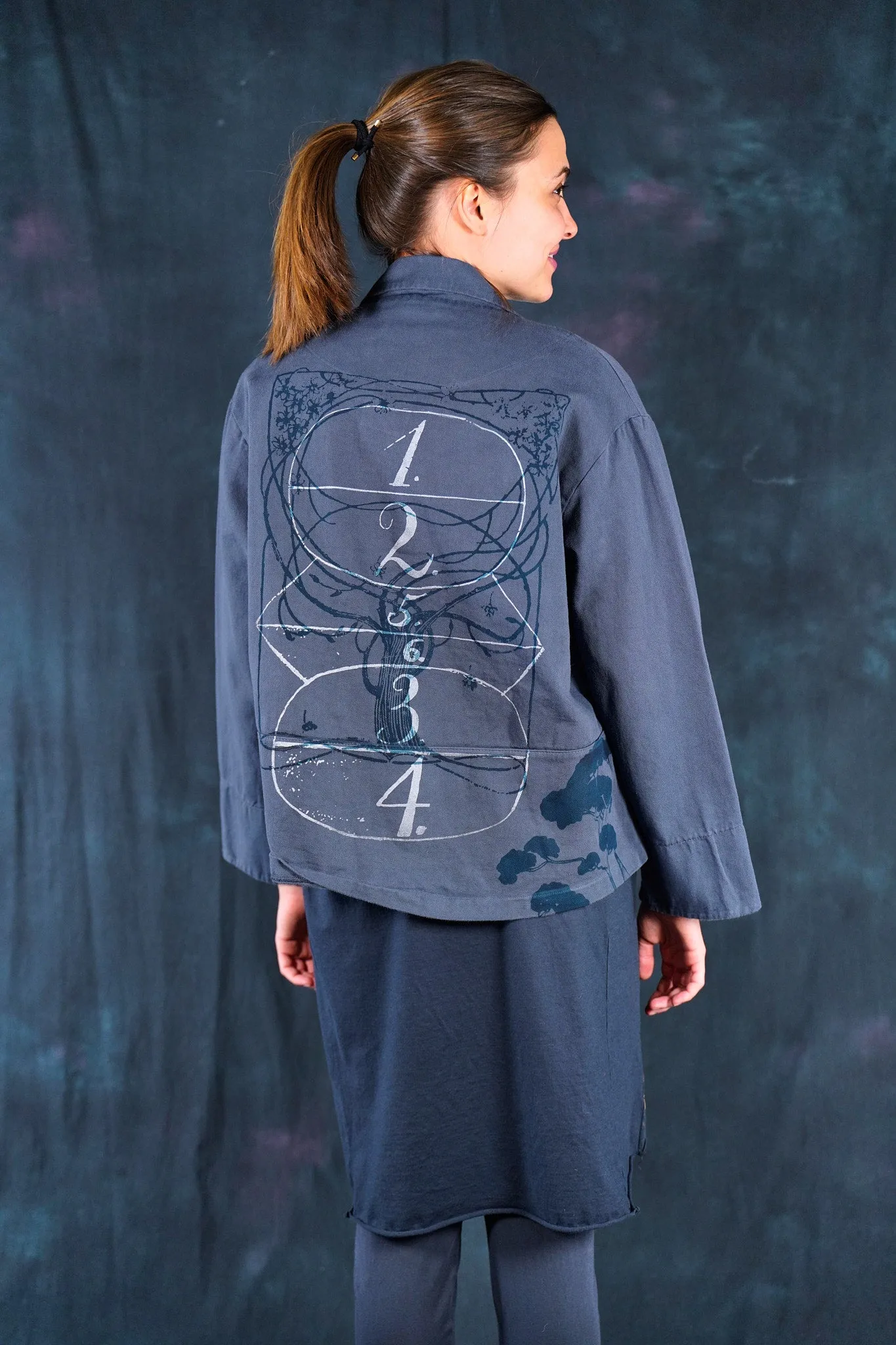 5278 Natural Cotton Twill Jacket Antique Ink-P
