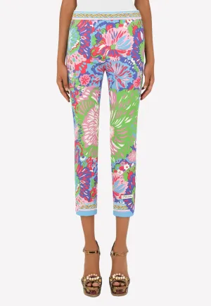 60's Print Cropped Leggings