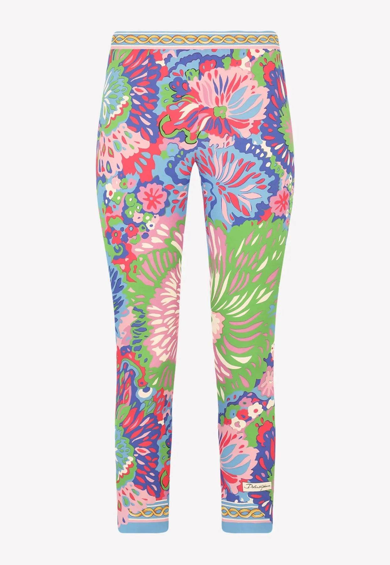 60's Print Cropped Leggings