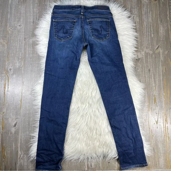AG Adriano Goldschmied The Stilt Cigarette Leg | Dark Wash Blue | Size 26