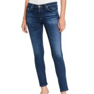 AG Adriano Goldschmied The Stilt Cigarette Leg | Dark Wash Blue | Size 26