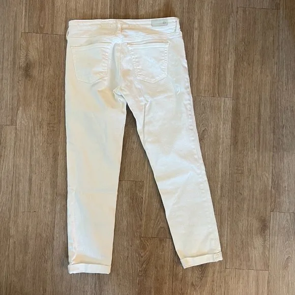 AG &quot;the stilt roll up&quot; white jeans‎