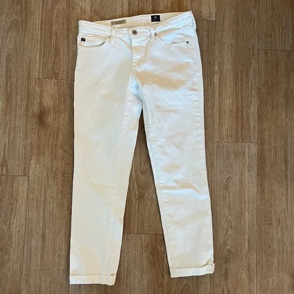 AG &quot;the stilt roll up&quot; white jeans‎