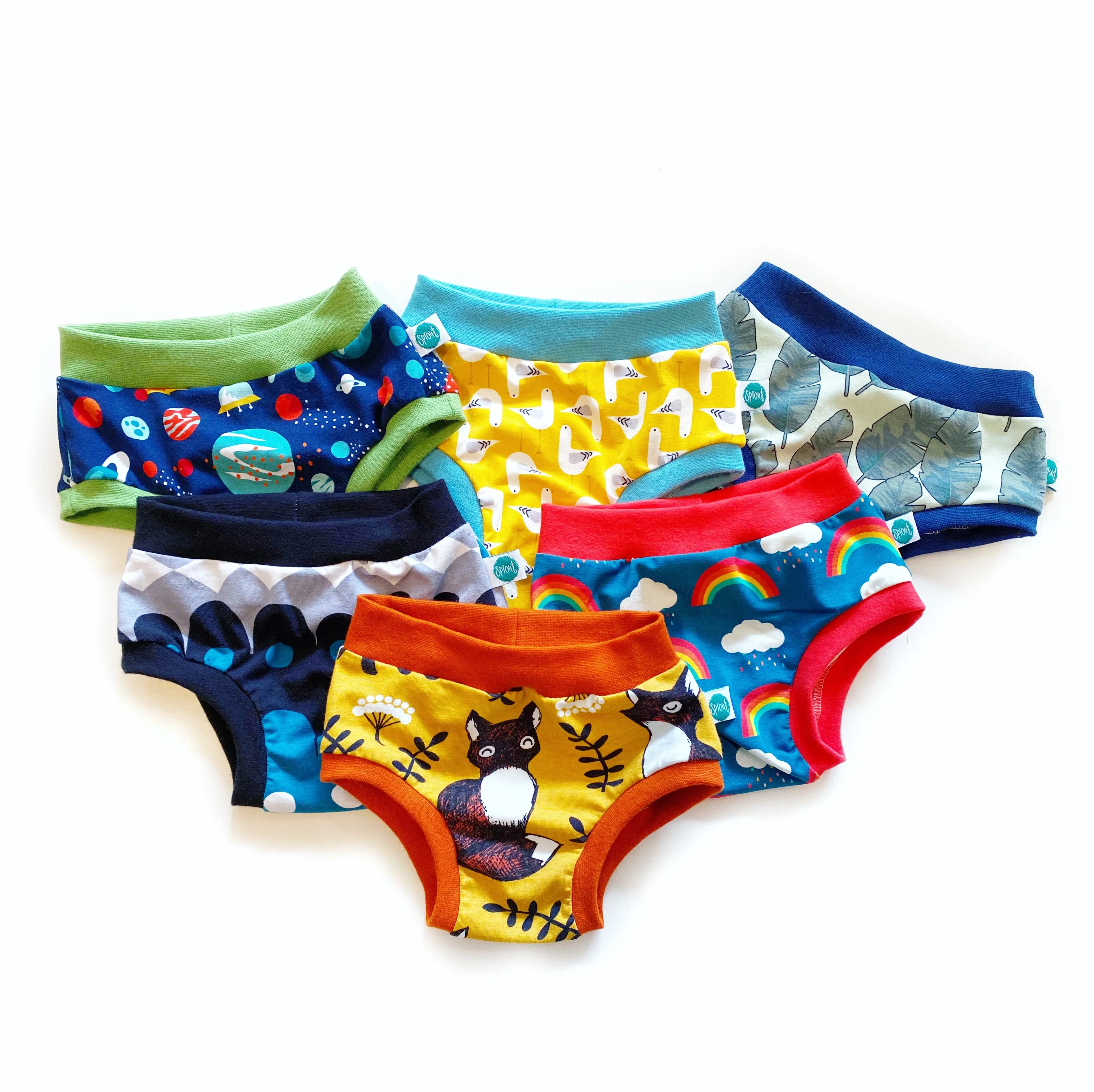 Age 1-2 Children's Unisex Organic Pants - Mixed Pack of 3 | Ethical Kids Underwear