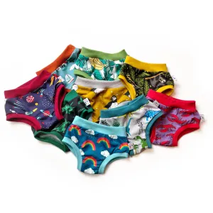 Age 1-2 Children's Unisex Organic Pants - Mixed Pack of 3 | Ethical Kids Underwear