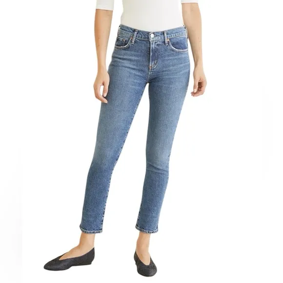 Agolde Mid Rise Toni Cropped Jeans Size 25