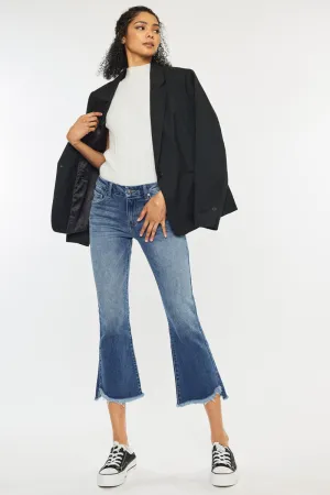 Aida Mid Rise Cropped Flare Jeans