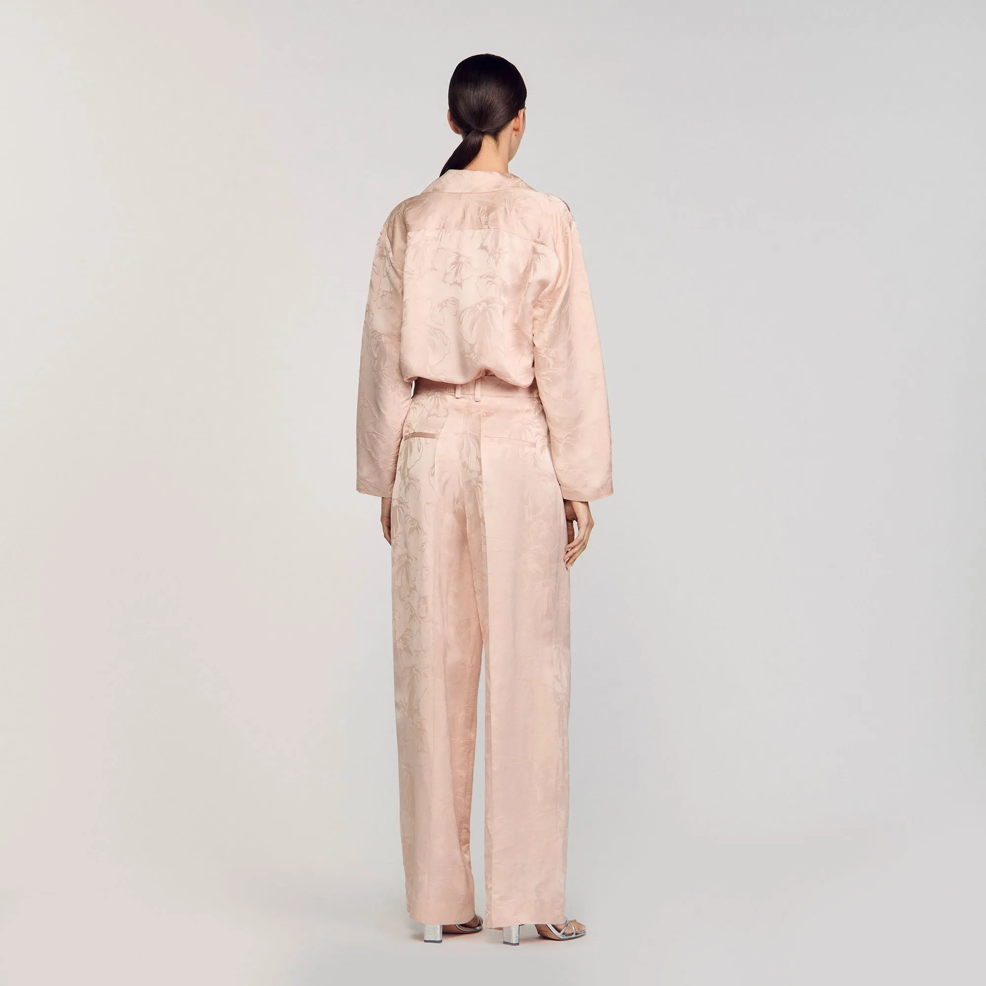 Alberto Printed Trousers Nude