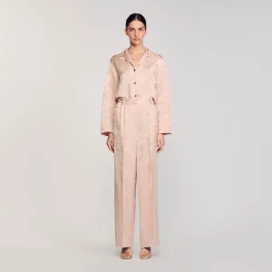 Alberto Printed Trousers Nude
