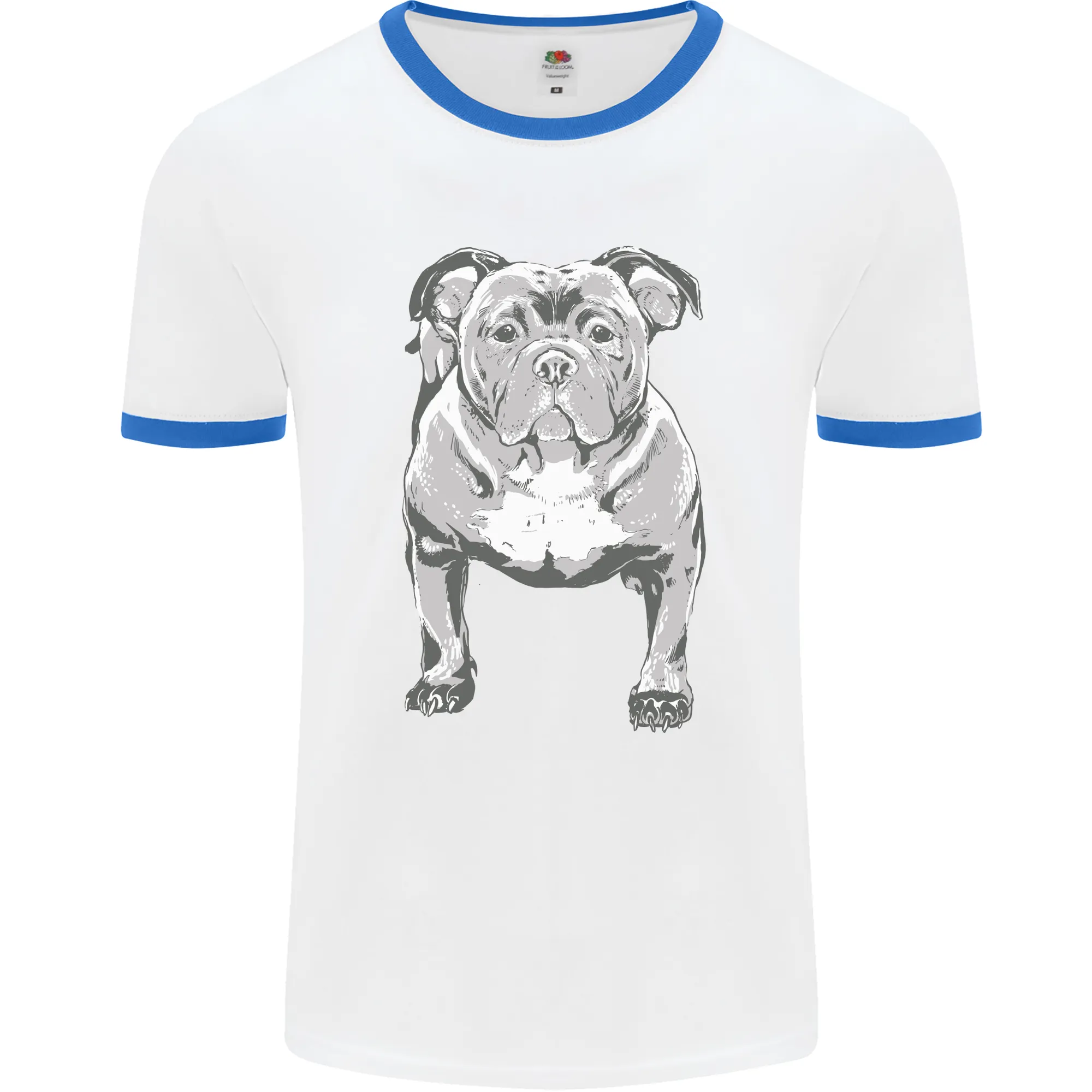 American Bully Striking a Pose Dog Mens Ringer T-Shirt