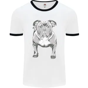 American Bully Striking a Pose Dog Mens Ringer T-Shirt