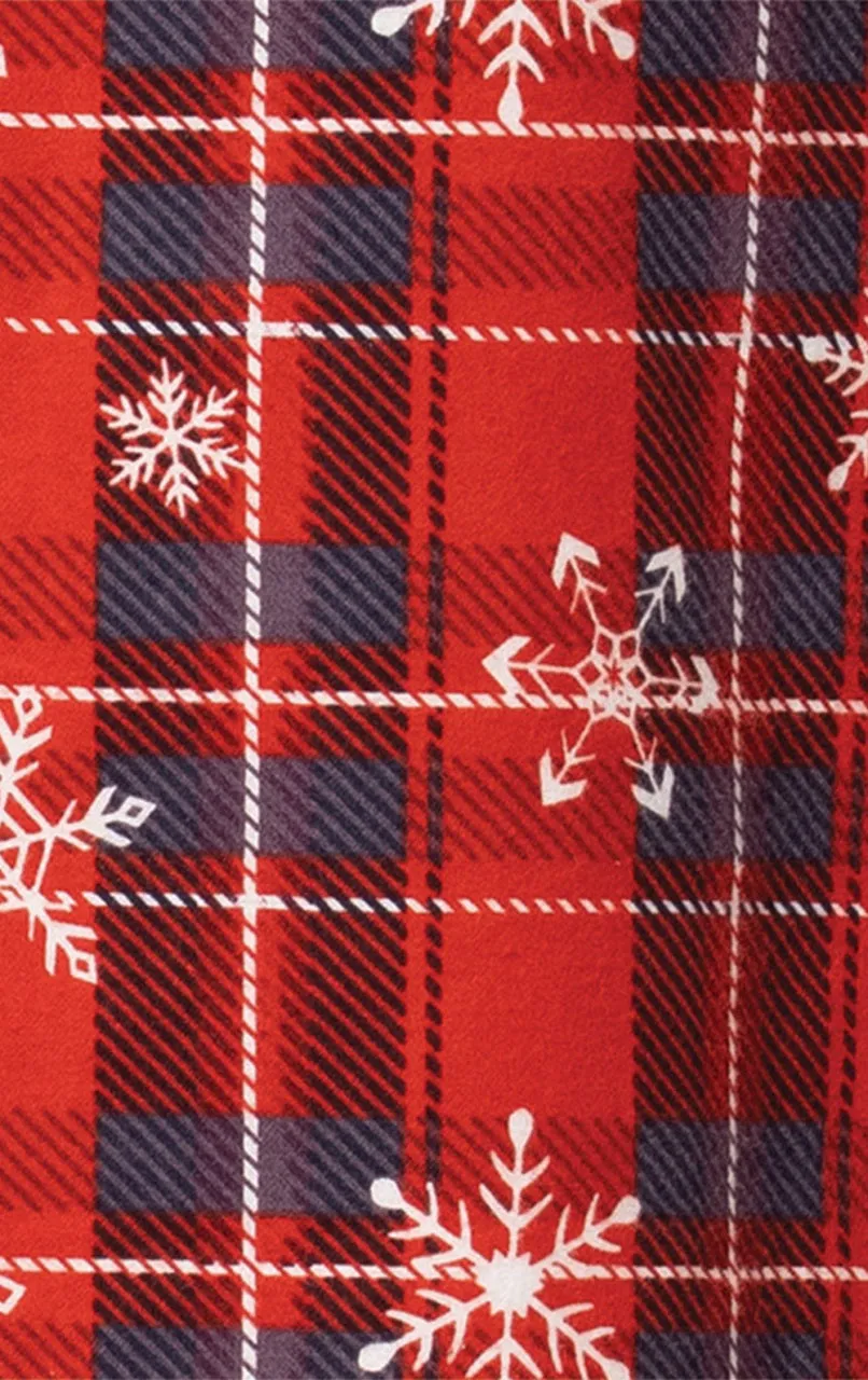 Americana Snowflake Plaid Unisex Kids Pajamas - Final Sale
