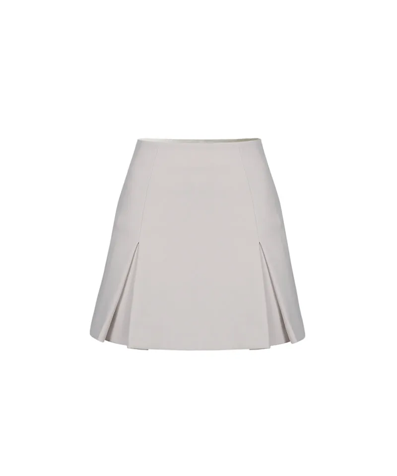 Anell Golf Clash Tuck Skirt - Light Gray