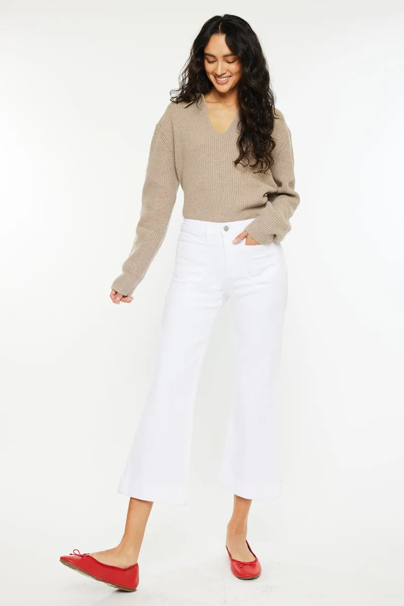 Angelina High Rise Cropped Flare Jeans