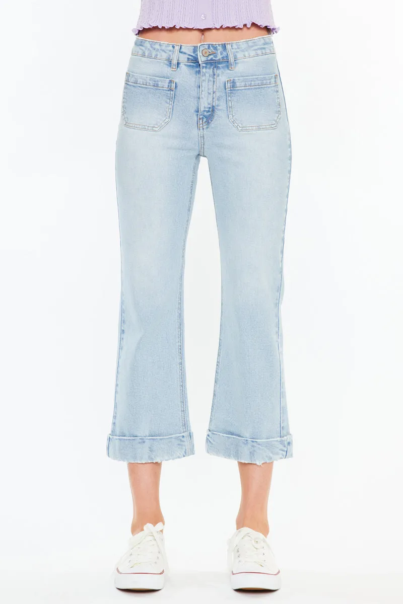 Angelina High Rise Cropped Flare Jeans