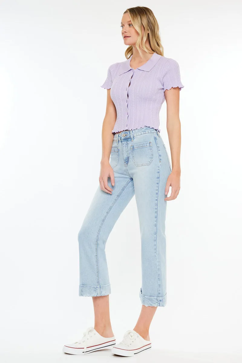 Angelina High Rise Cropped Flare Jeans