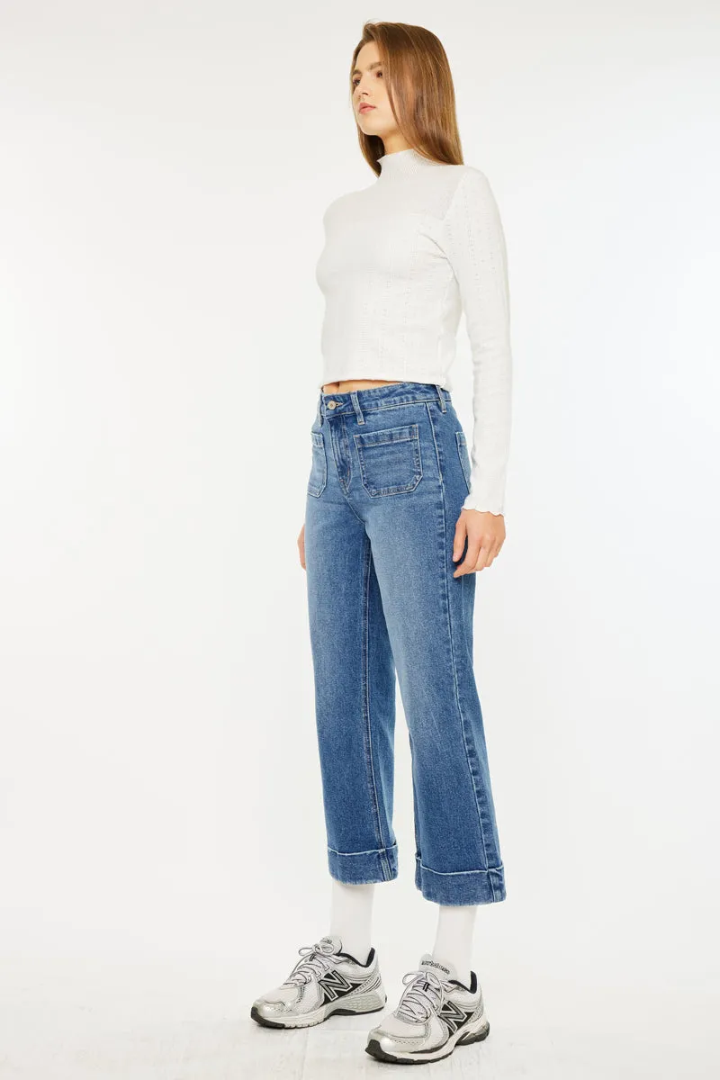 Angelina High Rise Cropped Flare Jeans