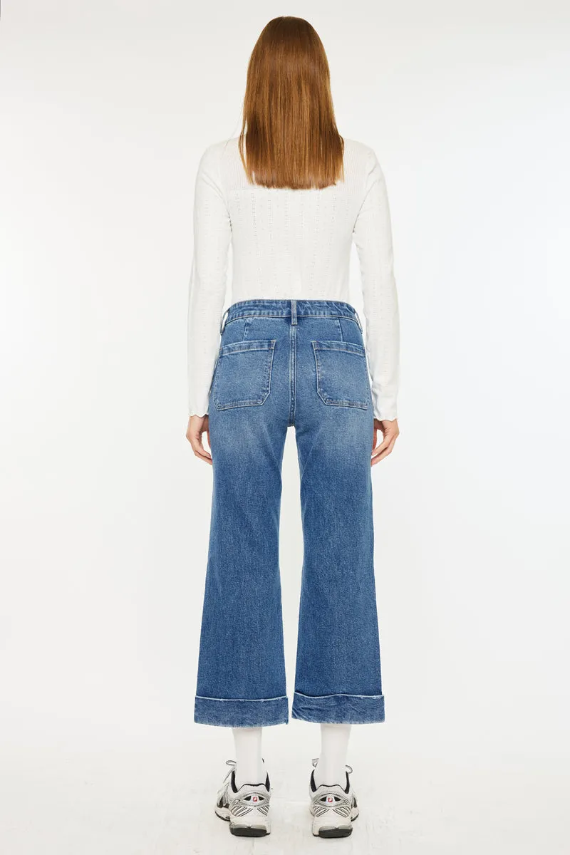 Angelina High Rise Cropped Flare Jeans