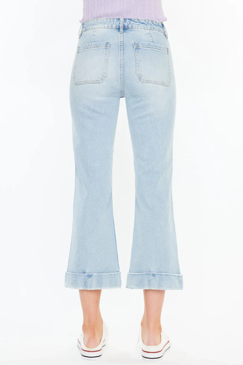 Angelina High Rise Cropped Flare Jeans