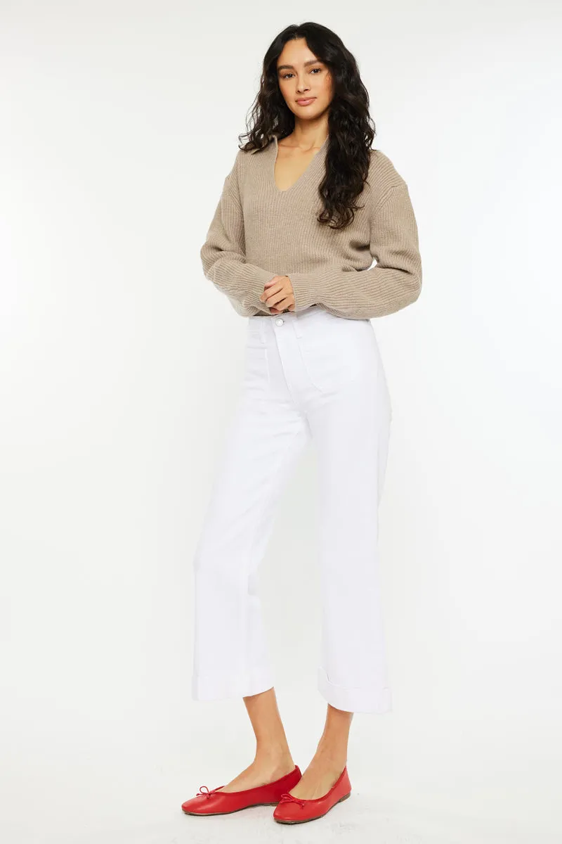 Angelina High Rise Cropped Flare Jeans