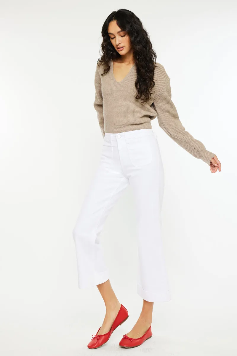 Angelina High Rise Cropped Flare Jeans