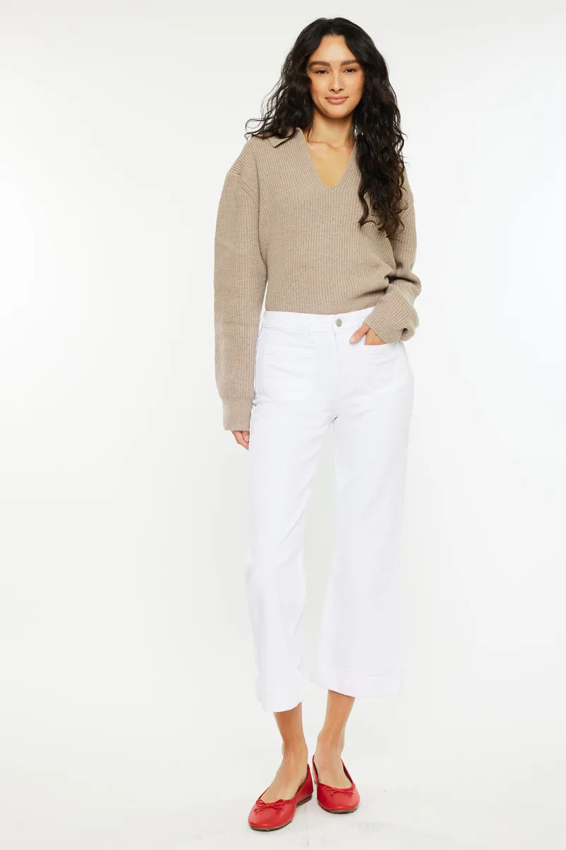 Angelina High Rise Cropped Flare Jeans