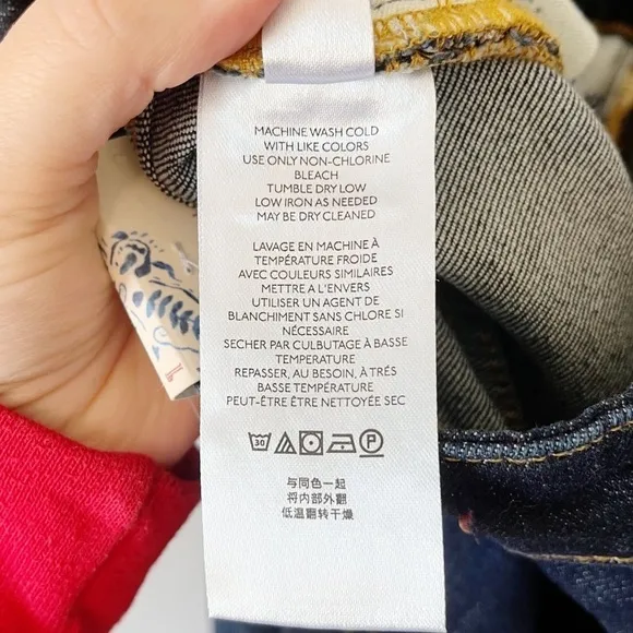 Anthropologie Pilcro and the Letterpress The Split Straight Jeans Dark Denim 25
