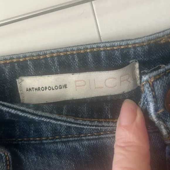 Anthropology Pilcro High Rise Wide Leg Ankle Jeans Sz 31