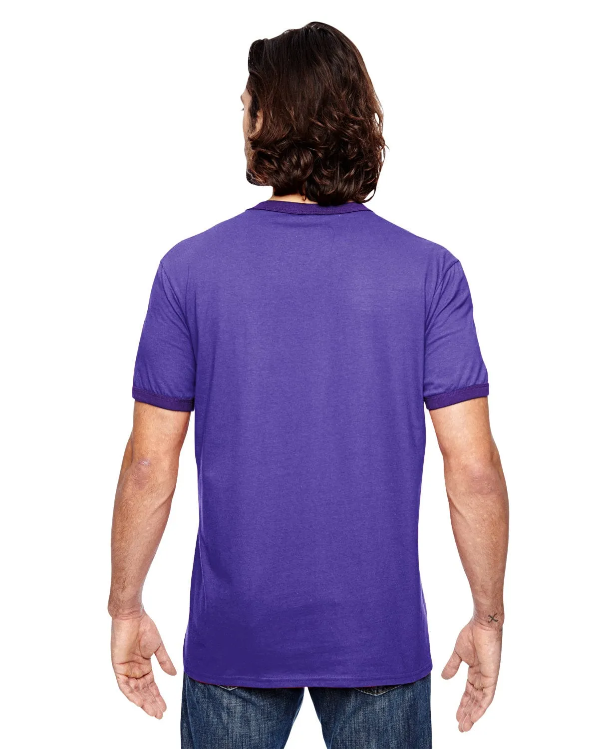 Anvil Lightweight Ringer T-Shirt | H Purple/ Tr Pur
