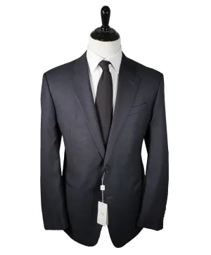 ARMANI COLLEZIONI - G Line Steel Gray / Red & Burgundy Plaid Suit - 48R