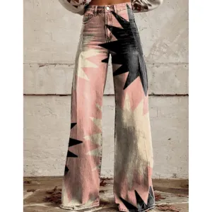 Artistic Wide-Leg Jeans for Creative Souls
