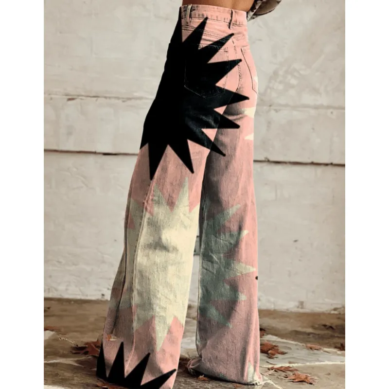 Artistic Wide-Leg Jeans for Creative Souls