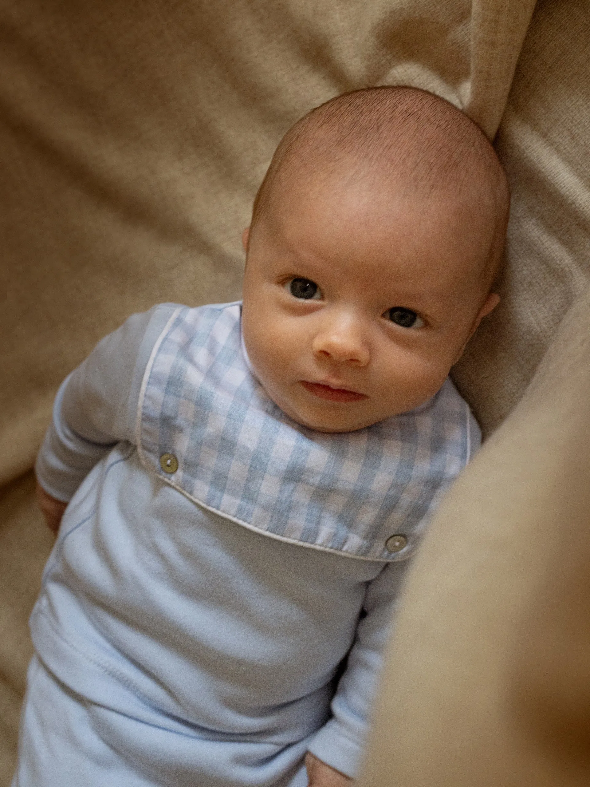 AW24 Laranjinha Baby Boys Blue & White Check Set I4026