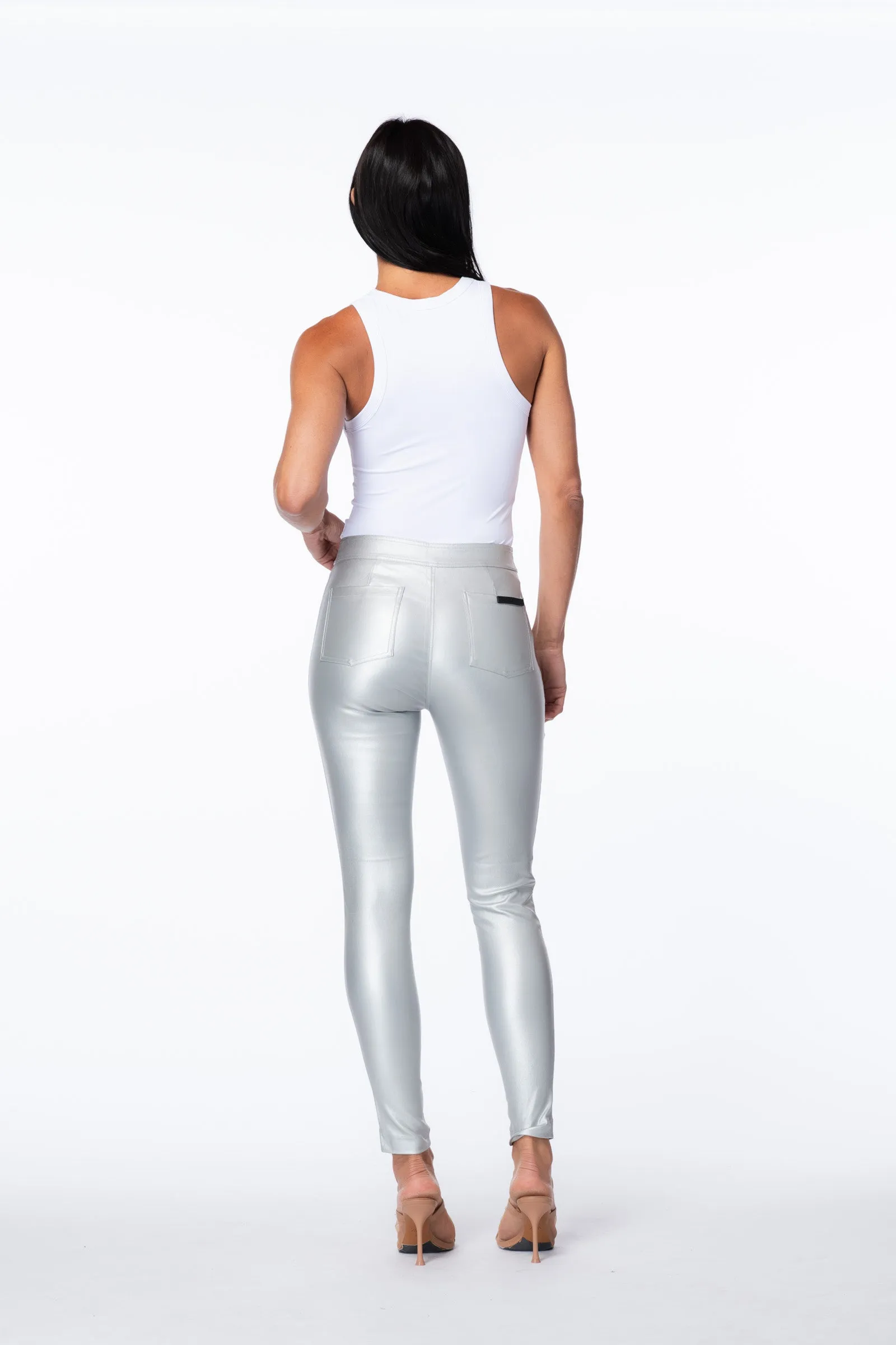 BA Metallic Waxed Jeans
