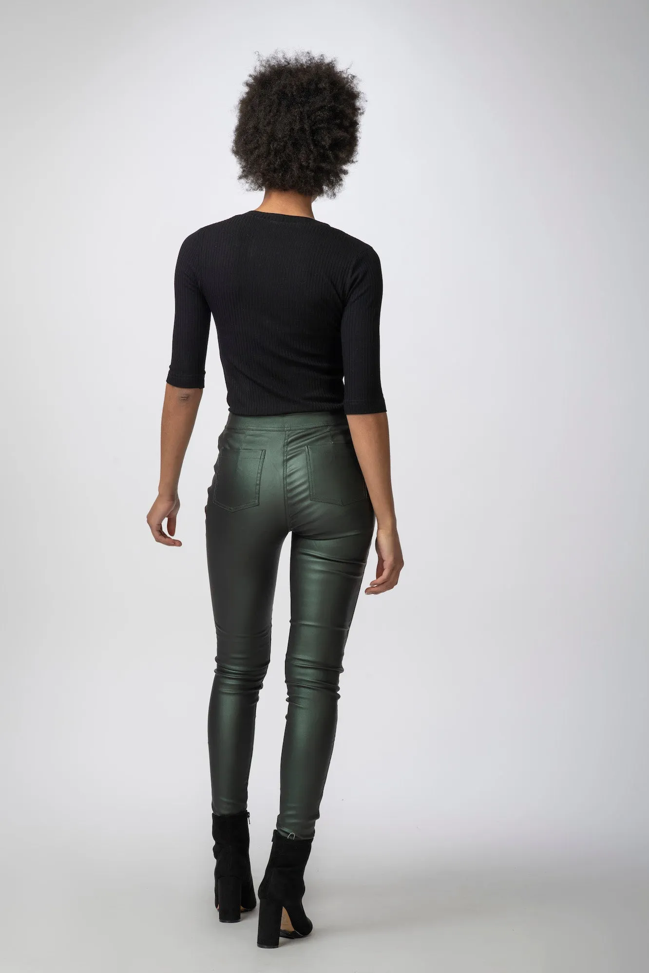 BA Metallic Waxed Jeans