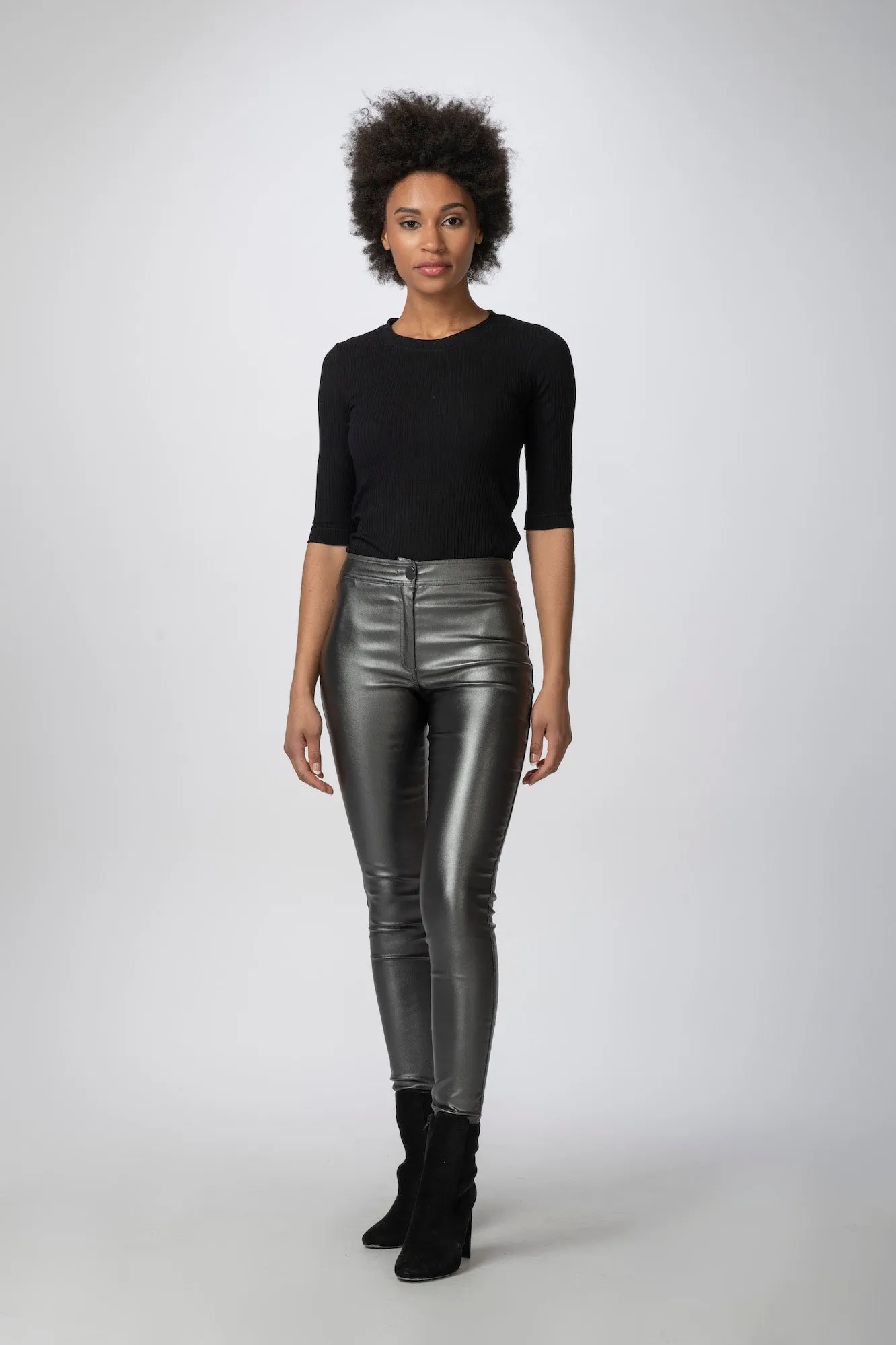 BA Metallic Waxed Jeans