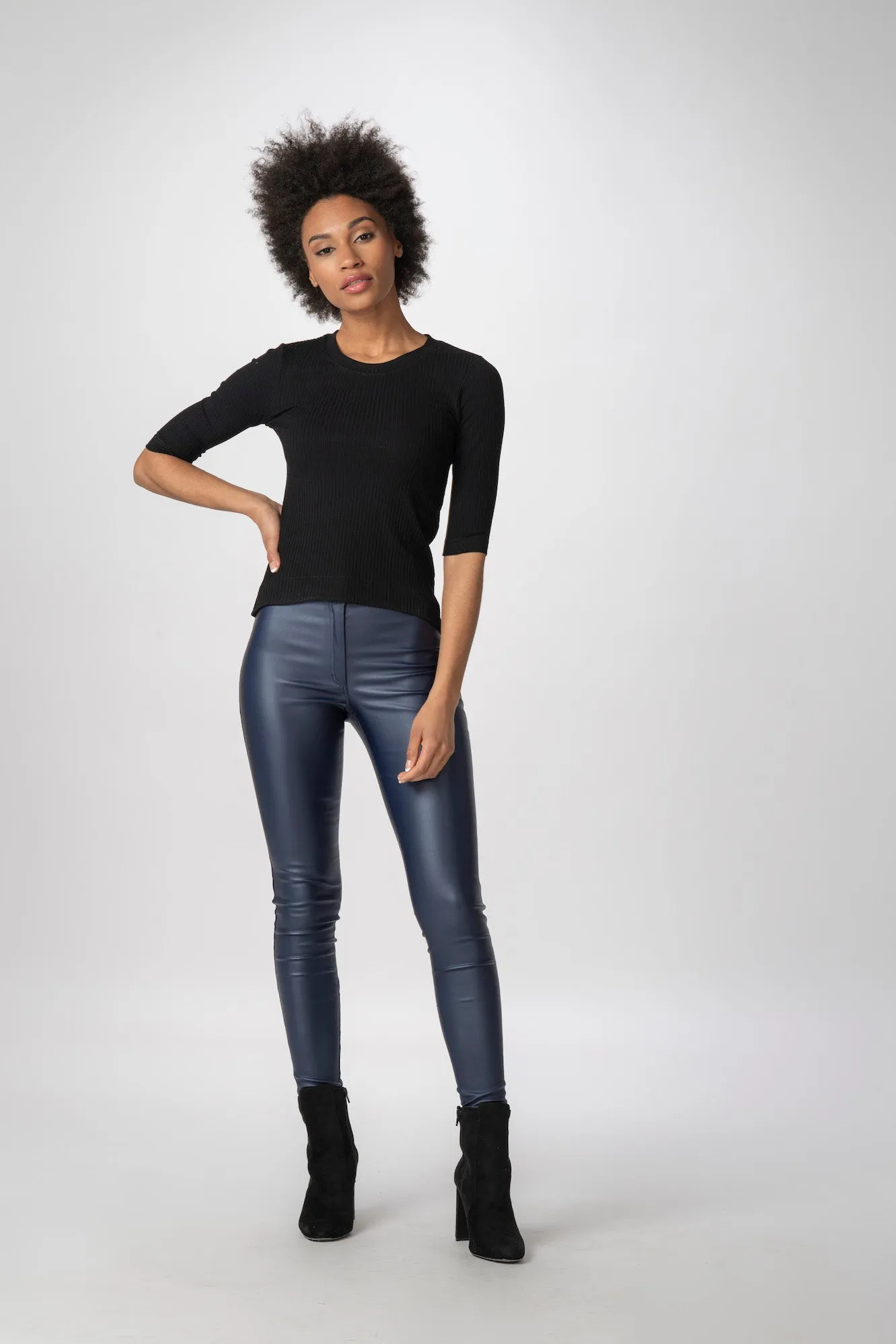 BA Metallic Waxed Jeans