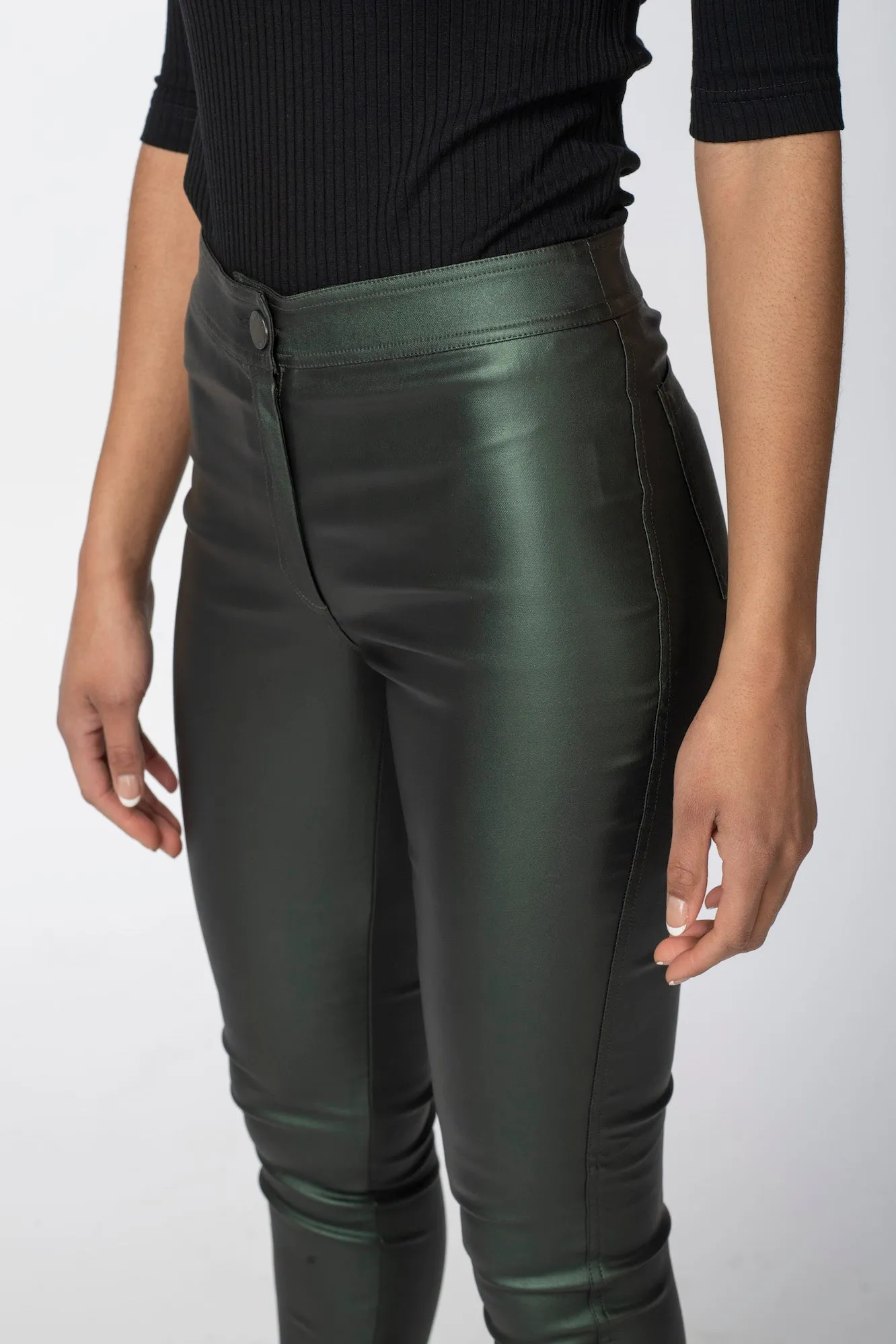 BA Metallic Waxed Jeans