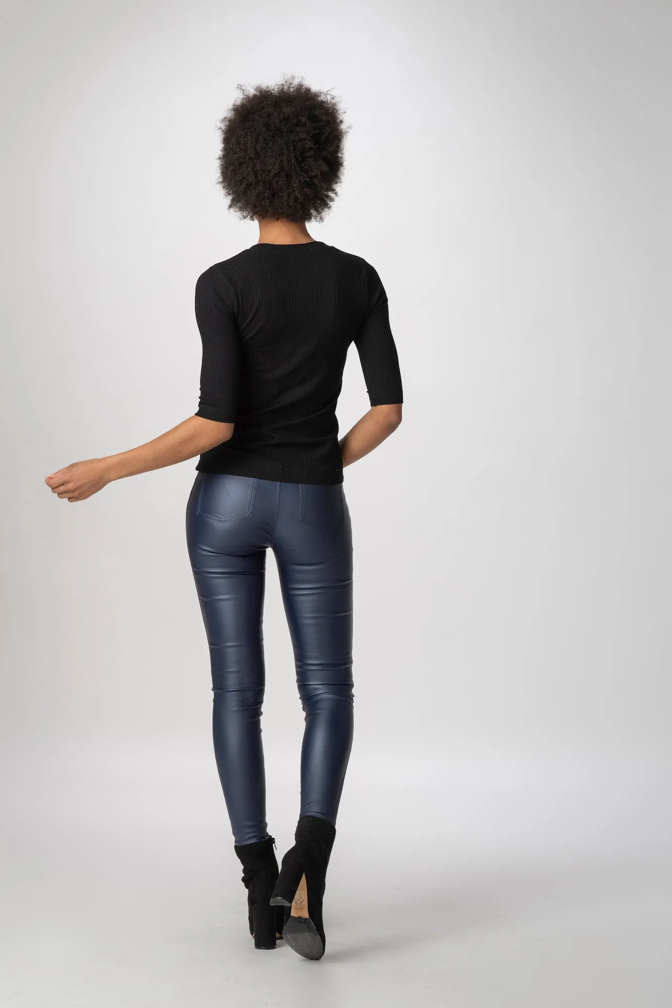 BA Metallic Waxed Jeans
