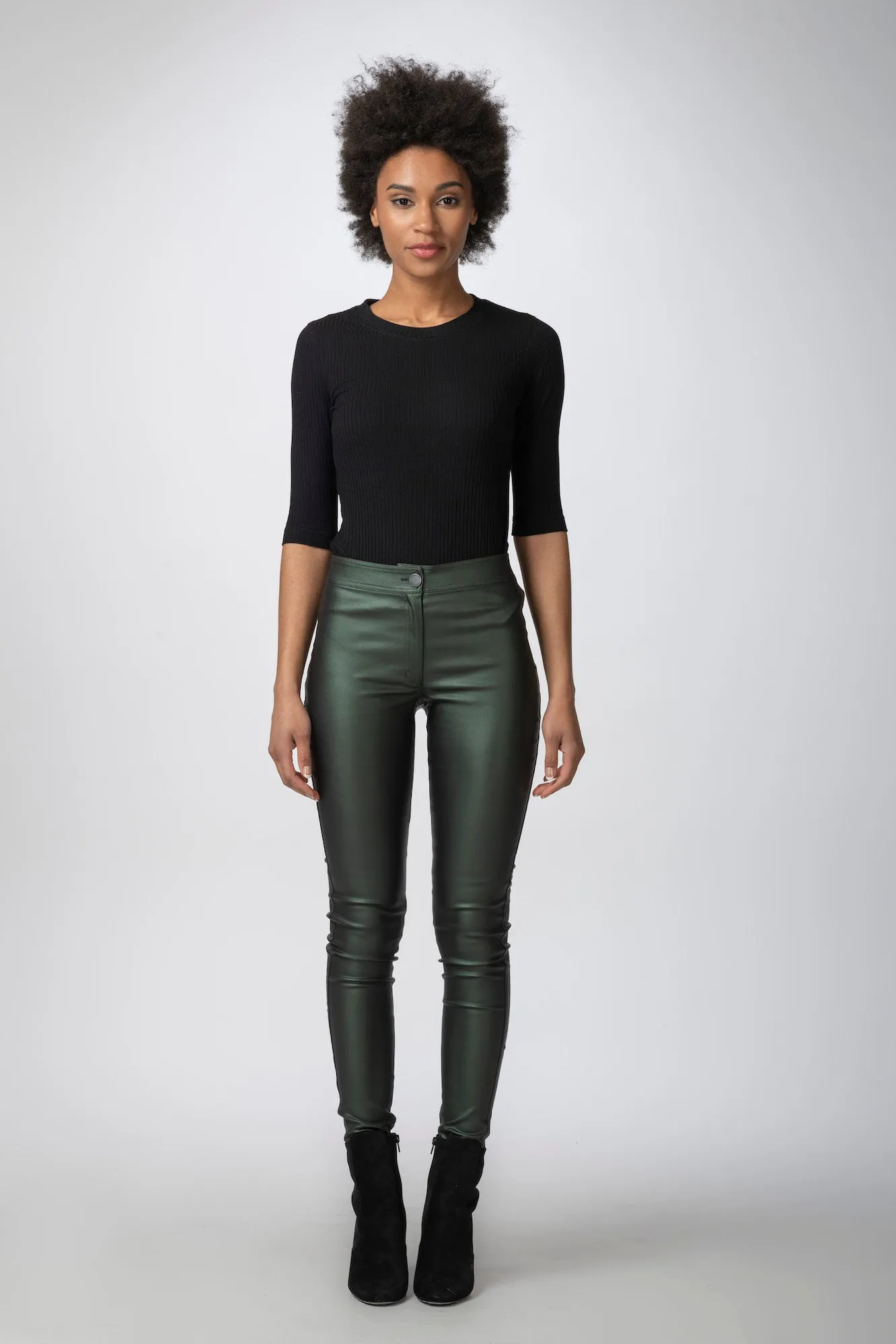 BA Metallic Waxed Jeans