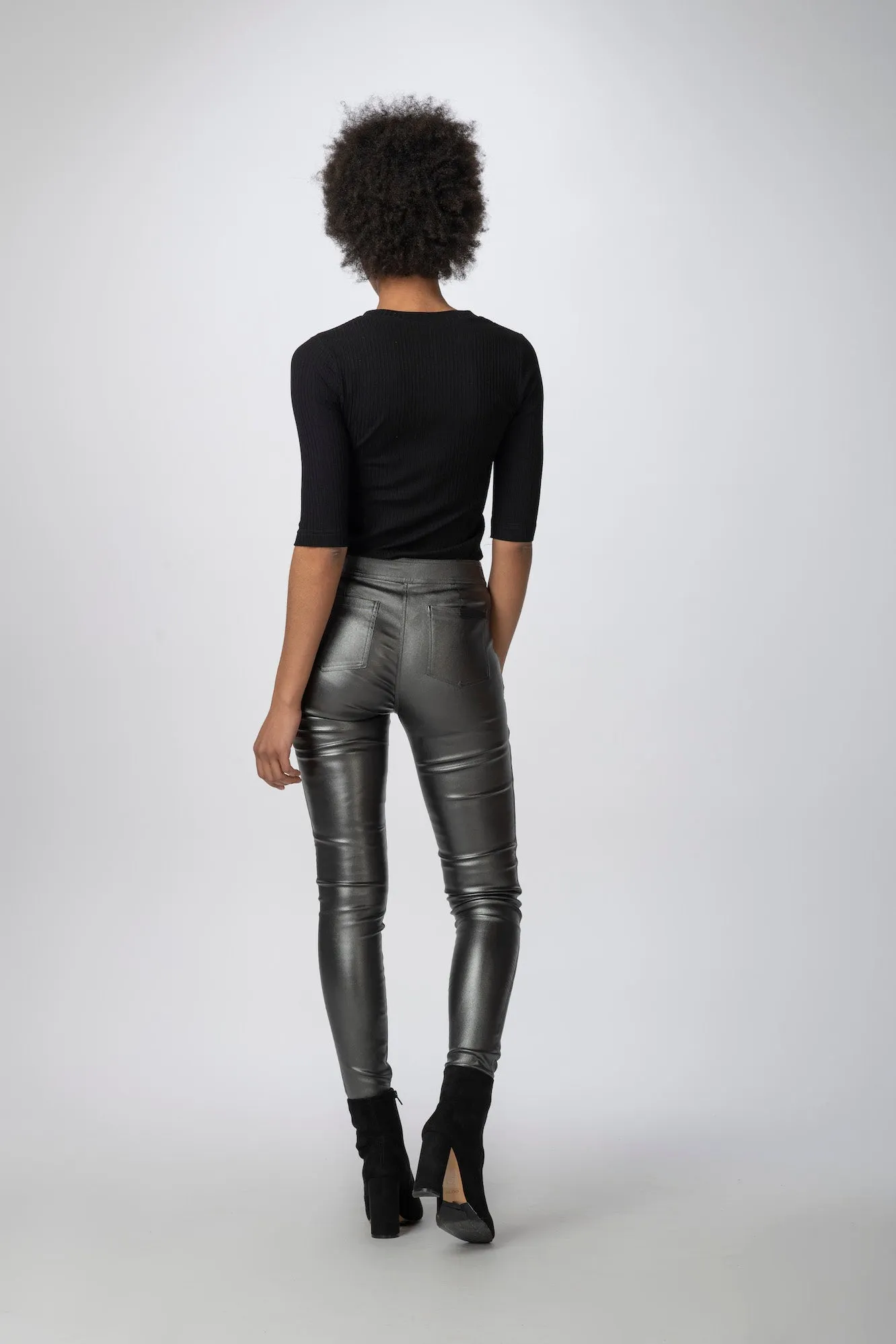 BA Metallic Waxed Jeans