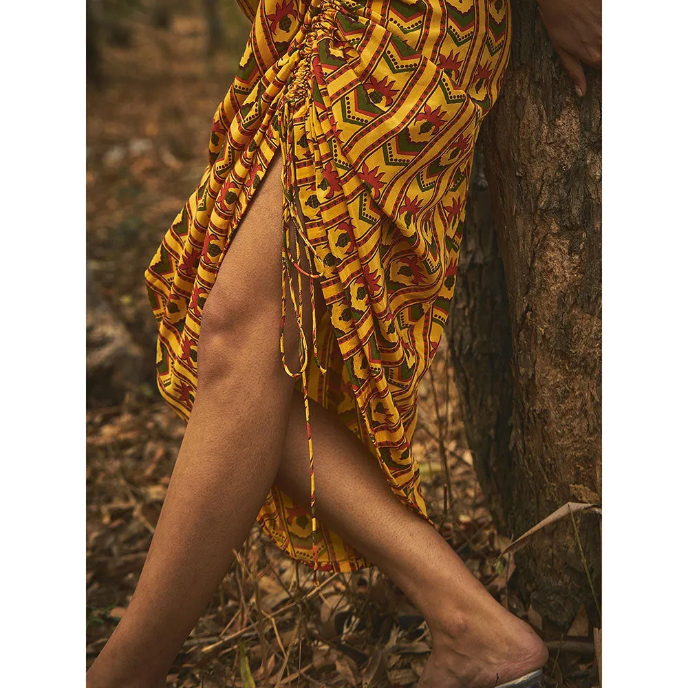 Baise Gaba Yellow Sidestring Dress