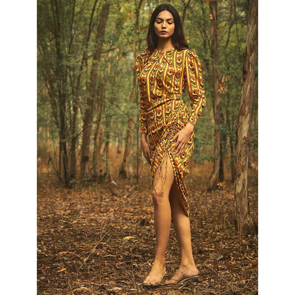Baise Gaba Yellow Sidestring Dress