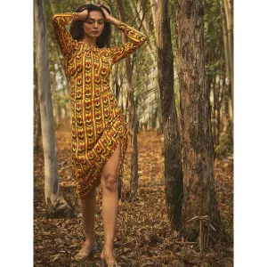 Baise Gaba Yellow Sidestring Dress