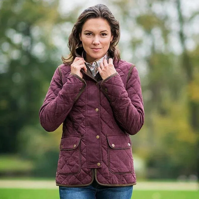 Baleno Women's Hepburn Quilted Jacket Plum