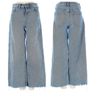 Banana Republic High Rise Wide Leg Jeans with Raw Hem