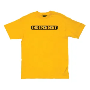 Bar Logo S/S Midweight Youth T-Shirt (Gold/Grey)