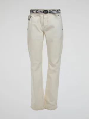 Belted Wide Leg Jeans
